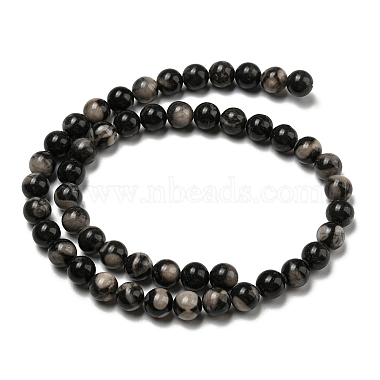Natural Black Fossil Coral Beads Strands(G-R494-A04-03)-2