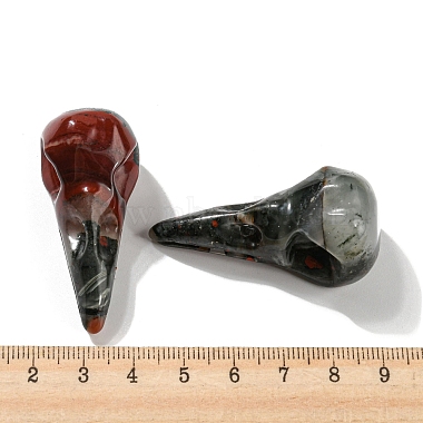 pendentifs en pierre de sang africaine naturelle(G-M417-06B)-3