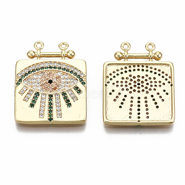 Brass Micro Pave Colorful Cubic Zirconia Pendants(KK-S356-215G-NF)-2