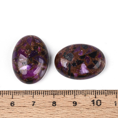 染色された合成宝石カボション(G-T144-79D)-3