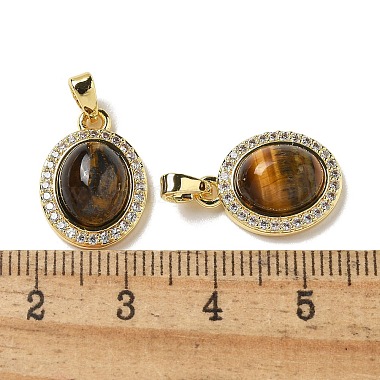 Natural Tiger Eye Pendants(KK-R210-24G)-3