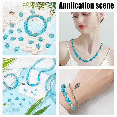 90Pcs 8 Styles Dyed Synthetic Turquoise Beads(TURQ-AR0001-30)-5
