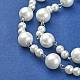 Chaînes en perles de verre rondes manuelles pour fabrication de bracelets et colliers(AJEW-JB00055-01)-3