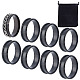 10Pcs Stainless Steel Grooved Finger Ring Settings(STAS-UN0039-22B)-1