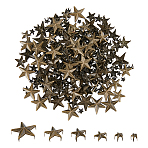 Iron Studs Rivets, For DIY Leather Craft, Star, Antique Bronze, 5~19x5~20x5~7mm, 320pcs/set(IFIN-FH0001-88)