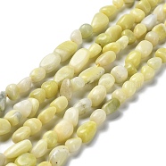 Natural Jade Beads Strands, Nuggets, 7.5~16x7.5~9x4~7mm, Hole: 0.9mm, about 41~44pcs/strand, 16.14''~17.32''(41~44cm)(G-P497-01A-06)