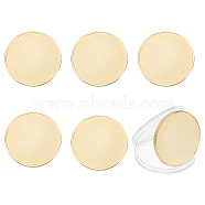 6Pcs Iron Blank Discs, for Laser Stamping Commemorative Coins, Medals, Flat Round, Golden, 40x3mm(AJEW-BC0006-76G)