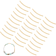 CHGCRAFT 240Pcs Brass Tube Beads, Curved, Golden, 35x2mm, Hole: 1mm(KK-CA0003-61)