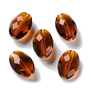 K9 Glass, Imitation Austrian Crystal Beads, Faceted, Oval, Saddle Brown, 11x8x6mm, Hole: 1.5mm(GLAA-R001-06B)