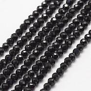 Natural Spinel Bead Strands, Faceted, Round, 3mm, Hole: 0.5mm, about 138pcs/strand, 15 inch(G-P279-78-3mm)