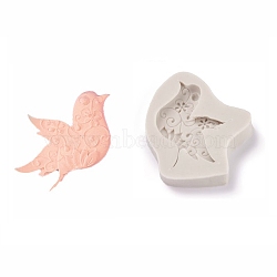 Pigeon Food Grade Silicone Molds, Fondant Molds, For DIY Cake Decoration, Chocolate, Candy, UV Resin & Epoxy Resin Craft Making, Light Grey, 6.6x5.5x1cm, Inner Diameter: 3.5x5cm(DIY-K032-36)