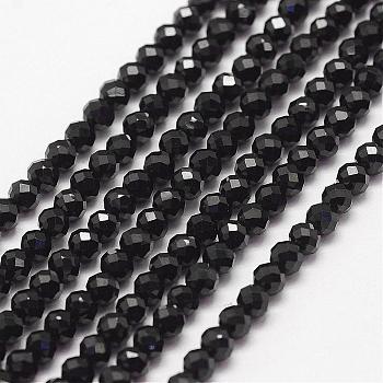 Natural Spinel Bead Strands, Faceted, Round, 3mm, Hole: 0.5mm, about 138pcs/strand, 15 inch