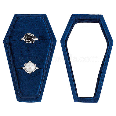 Marine Blue Others Velvet Ring Box