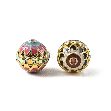 Brass & Alloy & Rhinestone Enamel Beads(RB-CBA973B-11D-G)-2