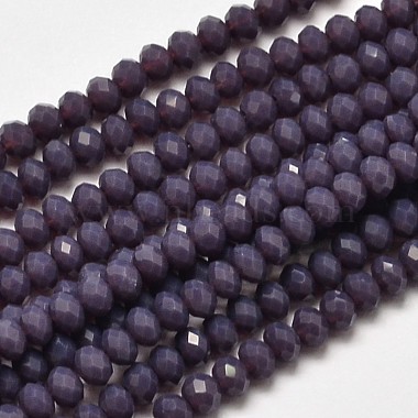 Dark Slate Blue Rondelle Glass Beads