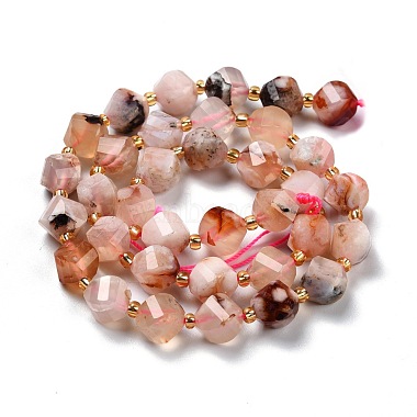 Natural Cherry Blossom Agate Beads Strands(G-L579-03)-3
