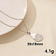 Stylish Stainless Steel Geometric Teardrop Pendant Necklace for Women(PD6789-9)-1