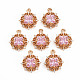 Rack Plating Brass Micro Pave Clear Cubic Zirconia Pendants(KK-T060-61-RS)-4