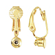 Brass Clip-on Earring Converters Findings(KK-Q115-G-NF)-2