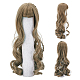 PP plastique longue ondulée coiffure bouclée poupée perruque cheveux(DIY-WH0304-260)-1
