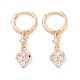 Brass Micro Pave Clear Cubic Zirconia Leverback Earrings(EJEW-K300-14G)-4