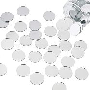 Flat Round Shape Glass Mirror, for Folding Compact Mirror Cover Molds, White, 30x1.5mm, 100pcs/box(GLAA-FH0001-08)