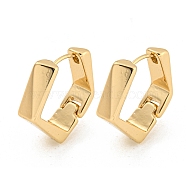 Alloy Hoop Earring, with Steel Pin, Pentagon, Light Gold, 24x5.7x22mm(EJEW-P269-14KCG)