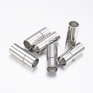 Brass Bayonet Clasps, Jewelry Design Accessory, Platinum Color, 20x7mm, Hole: 6mm(KK646-7)
