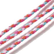 Polyester Braided Cords, Camellia, 2mm, about 100yard/bundle(91.44m/bundle)(OCOR-T015-A17)