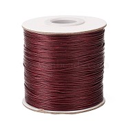 Waxed Polyester Cord, Bead Cord, Dark Red, 0.5mm, about 169.51~174.98 Yards(155~160m)/Roll(YC-0.5mm-134)