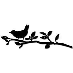 Iron Hanging Decors, Metal Art Wall Decoration, Branch & Bird, for Living Room, Home, Office, Garden, Kitchen, Hotel, Balcony, Matte Gunmetal Color, 100x300x1mm(AJEW-WH0290-006)