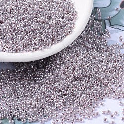 MIYUKI Round Rocailles Beads, Japanese Seed Beads, 11/0, (RR546) Dusty Mauve Ceylon, 2x1.3mm, Hole: 0.8mm, about 1111pcs/10g(X-SEED-G007-RR0546)