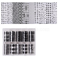 Nail Art Transfer Stickers, Nail Decals, DIY Nail Tips Decoration for Women, Mixed Color, 40mm, anout 1m/roll, 10rolls/box(MRMJ-T063-267)