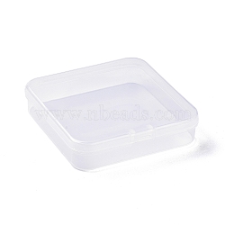 (Defective Closeout Sale:Scratch),  Transparent Plastic Bead Containers, Cuboid, Clear, 7.4x7.2x1.7cm(CON-XCP0007-05)