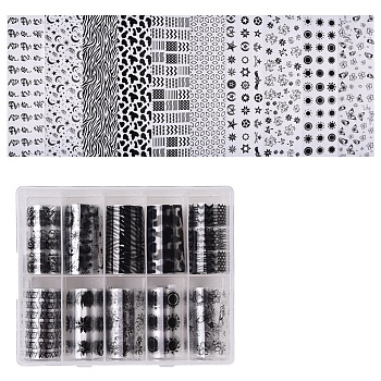 Nail Art Transfer Stickers, Nail Decals, DIY Nail Tips Decoration for Women, Mixed Color, 40mm, anout 1m/roll, 10rolls/box