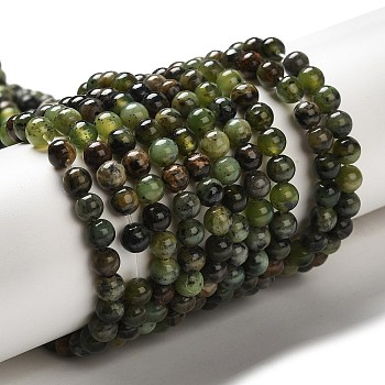 Natural Chrysoprase Beads Strands, Round, 4~4.5mm, Hole: 1mm, about 87pcs/strand, 15.28''(38.8cm)