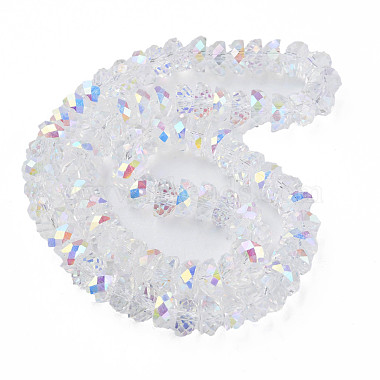 Electroplate Transparent Glass Beads Strands(X-EGLA-N002-37-C01)-2