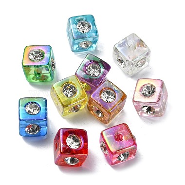 Mixed Color Cube Acrylic Beads