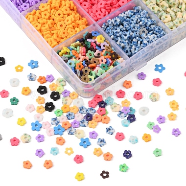 97.5g 15 couleurs ensemble de perles en argile polymère faites à la main(CLAY-YW0001-51)-3