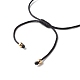 Strip Resin Round Beads Adjustable Cord Bracelet for Girl Women(BJEW-JB06754)-7
