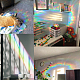 Gorgecraft 16Sheets 4 Style Waterproof PVC Colored Laser Stained Window Film Adhesive Stickers(DIY-WH0256-056)-7