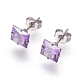 304 Stainless Steel Stud Earrings & Pendant Necklaces & Link Bracelets Jewelry Sets(SJEW-L135-01C)-4