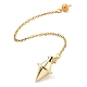 Brass Dowsing Pendulum Big Pointed Cone Pendants(KK-H491-06)-2