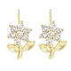 Brass Micro Pave Clear Cubic Zirconia Stud Earrings for Women(EJEW-S217-E02)-1