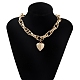 Heart Pendant Necklace(NJEW-K261-03G)-1