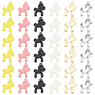 Elite 24Pcs 6 Colors Alloy Enamel Pendants, Spray Painted, 3D Horse, Mixed Color, 21.5x16.5x4mm, Hole: 1.4mm, 4pcs/color(ENAM-PH0002-08)