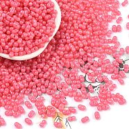 Baking Paint Glass Seed Beads, Peanut, Cerise, 6x3.5x3mm, Hole: 1mm, about 4500pcs/pound(SEED-L011-09A-16)