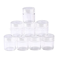 Plastic Beads Containers, Column, Clear, 2.5x2.8cm, Capacity: 5ml(0.17 fl. oz)(C077Y)