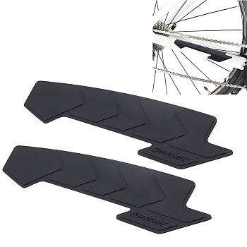 Silicone Bicycle Down Tube Frame Protectors, Bicycle Frame Guard, Protect Bike from Collision and Scratch, Arrow, Black, 220x58x2mm