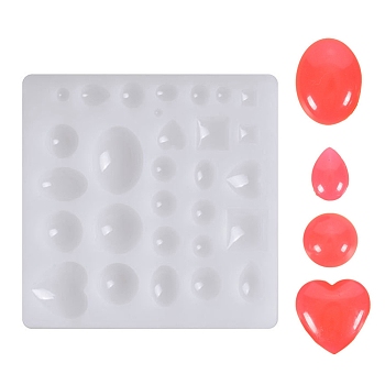 DIY Silicone Molds, Resin Casting Moulds, Jewelry Making DIY Tool For UV Resin, Epoxy Resin Jewelry Making, Square, White, 149x147x14mm